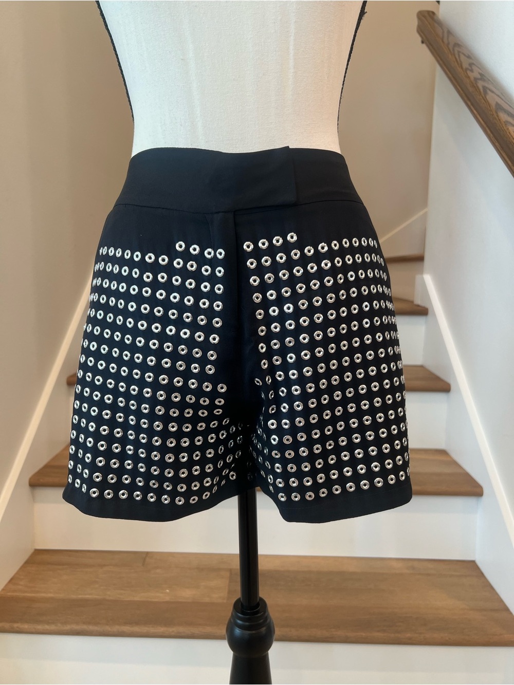 Studded Black Women's Shorts
